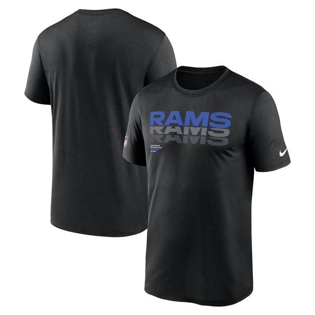 Men's Los Angeles Rams 2025 Black Sideline Legend Dri-FIT T-Shirt